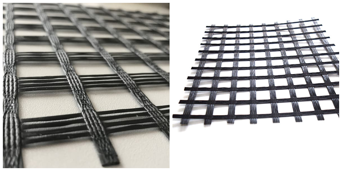 Geogrelha em fibra de vidro para pavimento asfáltico