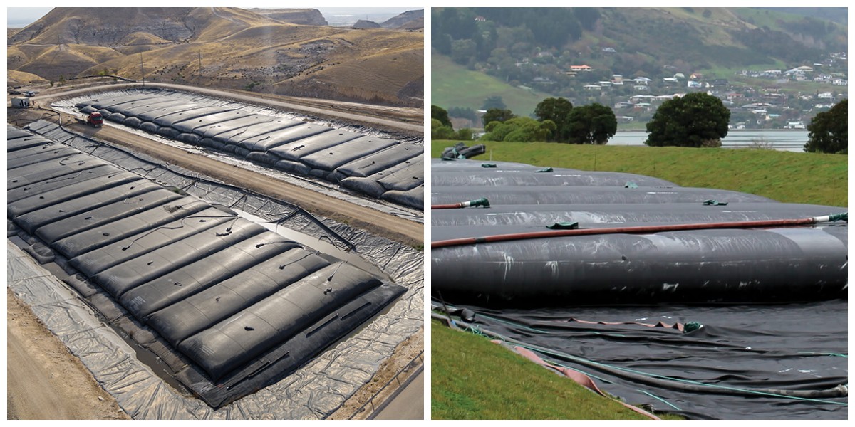 Ống địa kỹ thuật dùng để tách nước bùn thải