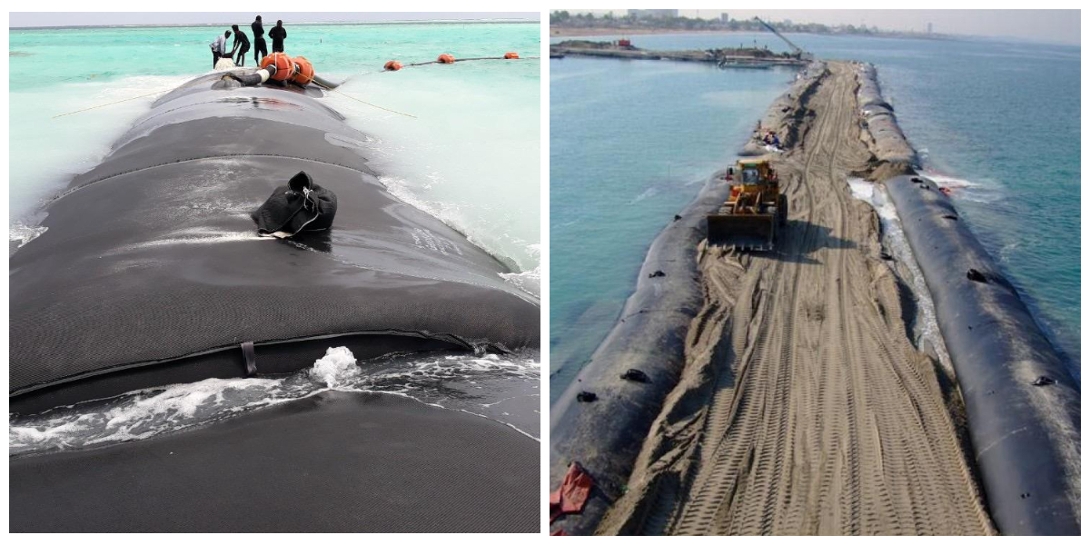 Ống địa kỹ thuật dùng để tách nước bùn thải