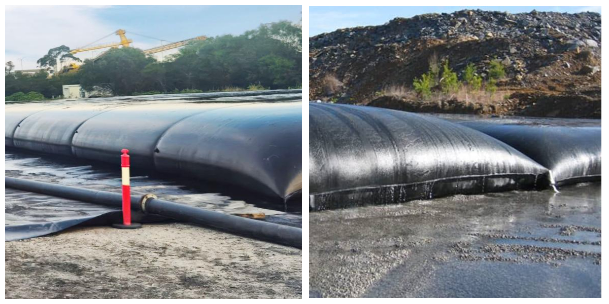 Ống địa kỹ thuật dùng để tách nước bùn thải